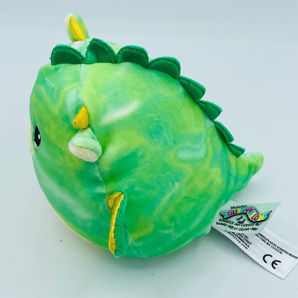 Squishmallow Mini 5" Green Dragon w/ Small Gold Wings & Horns Scented Beads * - Picture 3 of 5